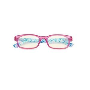 NWT CessBlue Pink Rectangle Blue Light Nerd 0.0 Readers Glasses 86863